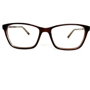BCBG MAXAZRIA Greta‎ Coffee Laminate Womens Semi Eyeglasses 53-17-135 H13621